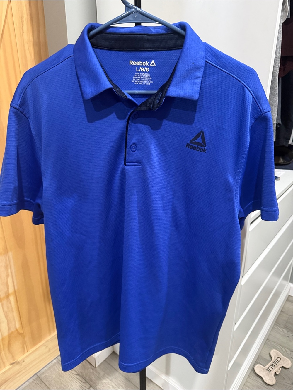 Reebok Men's Bright Royal Blue Polo with Contrast Trim